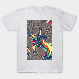 Colourful Fractal Spirals T-Shirt